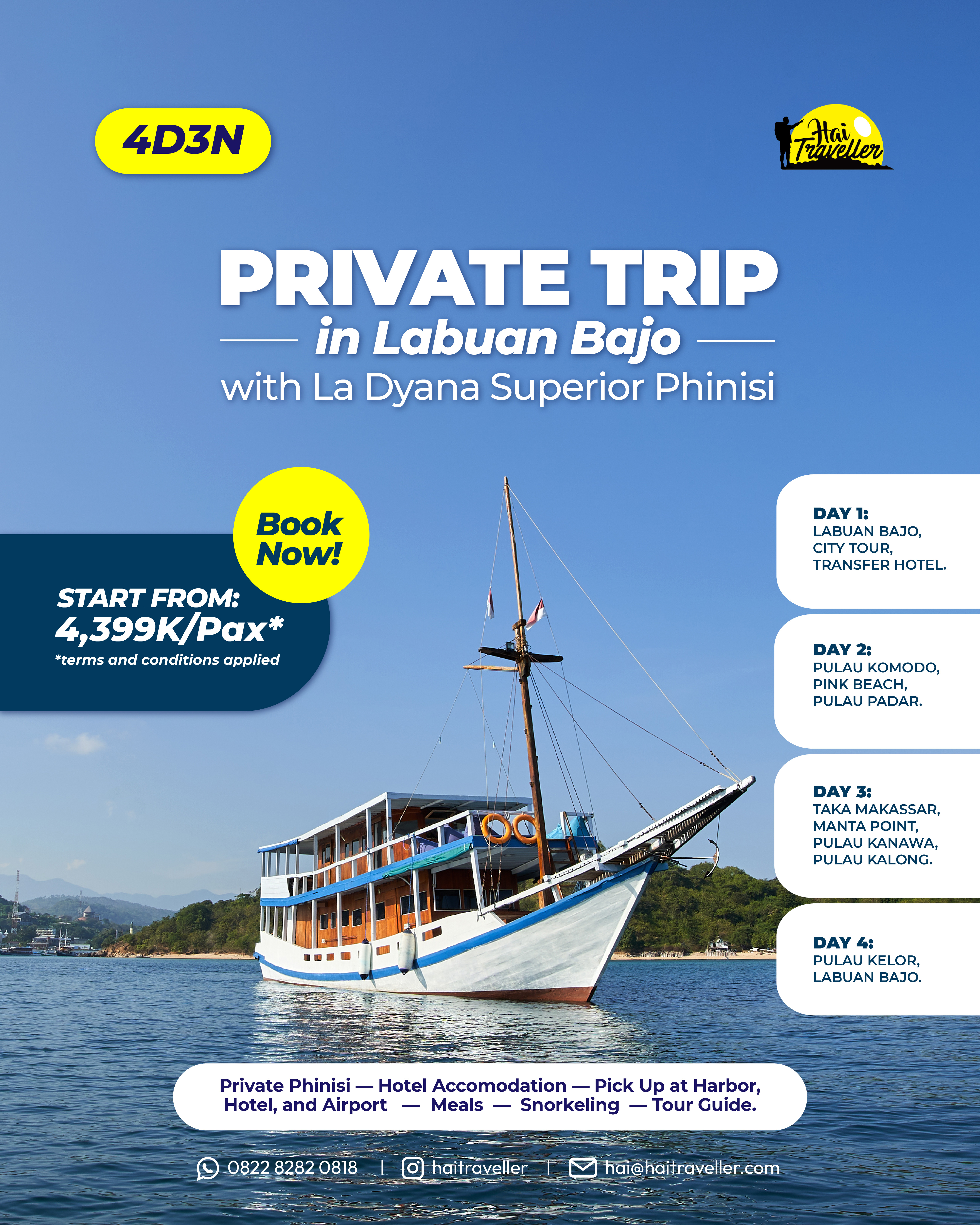 4D3N Private Trip Labuan Bajo by LA DYANA Superior Phinisi