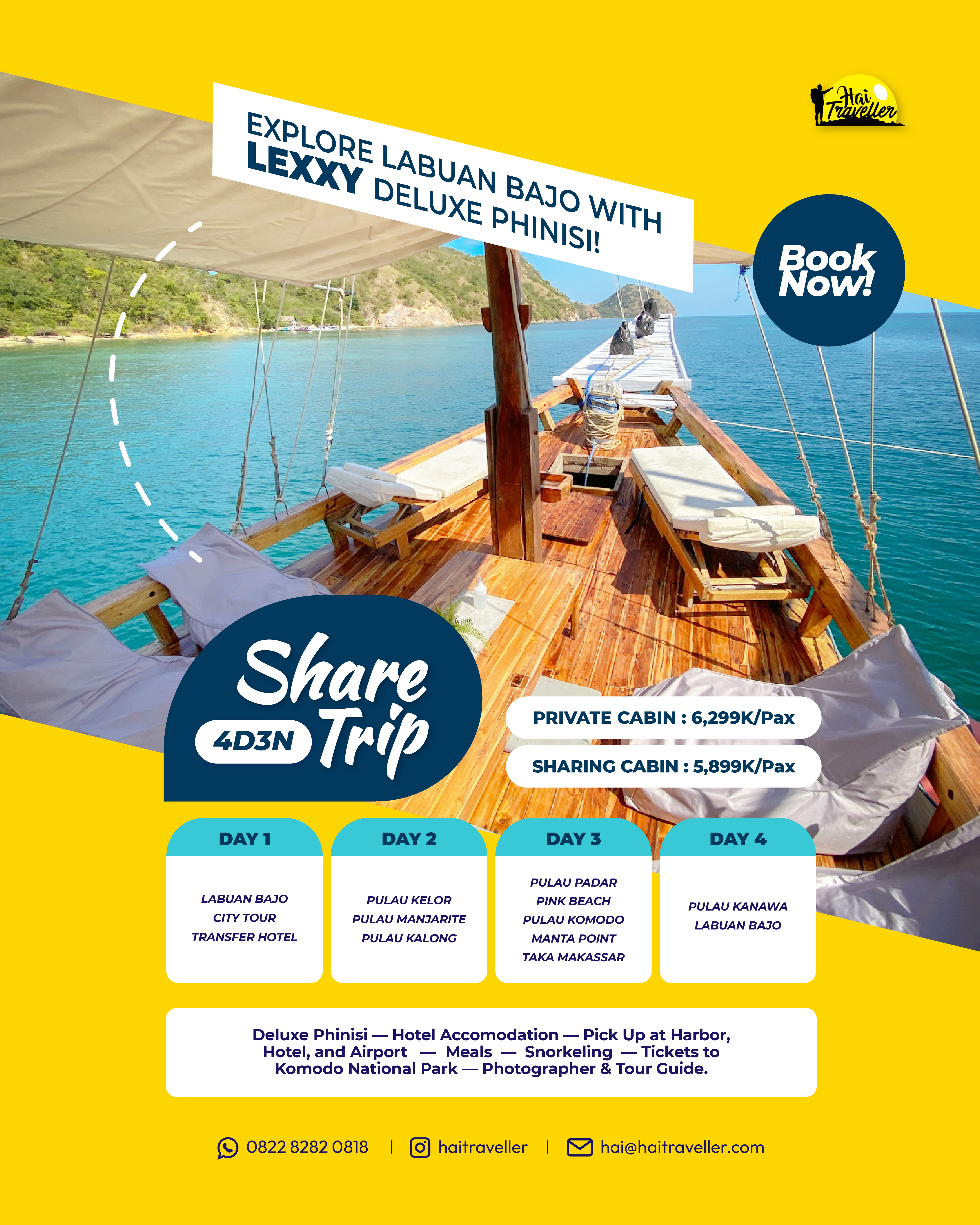 4D3N Share Trip Labuan Bajo by LEXXY Deluxe Phinisi
